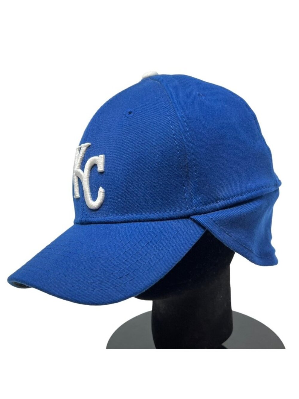 Kansas City Royals New Era 39Thirty Hat Cap Ear Neck Flaps Insulated Trapper MLB